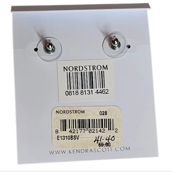 Kendra Scott Tessa Druzy Teardrop Cream Crystal Stud Earrings in Gold Setting - Picture 3 of 5